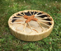 16 inch Elk Frame Drum with Light Skin - with Mallet