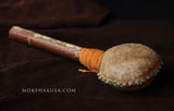 Handmade Elk Rattle Large Round and Flat with Painted Peyote Emblem