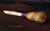 Handmade Double Chamber Elk Rattle with Leather