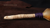 Handmade Double Chamber Elk Rattle with Leather