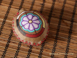 Handmade Elk Rattle - No-Handle Turtle Shaker with Peyote Symbol