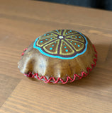 Handmade Elk Rattle - No-Handle Turtle Shaker with Peyote Symbol