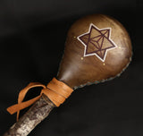 Handmade Painted Merkaba Rattle