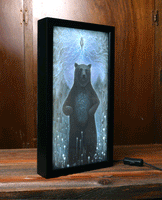 I Am The Universe Spirit Bear Light Box: Art Display or Night Light