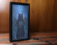 I Am The Universe Spirit Bear Light Box: Art Display or Night Light