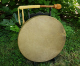 handmade buffalo frame drum, shamanic drum, ceremony drum with deluxe mallet for sale 