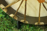 handmade buffalo frame drum, shamanic drum, ceremony drum with deluxe mallet for sale 