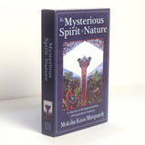 A box of 'Mysterious Spirit of Nature Oracle Card Deck' featuring artwork with spiritual meaning and affirmations. appeals to tarot fans too. The circle of life and death.